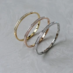 Luxury Fashion Classic Bangle Jewelry Cubic Zirconia For Women For Men Party Wedding Bangle Top Quality Size17Bangle New Jewelry