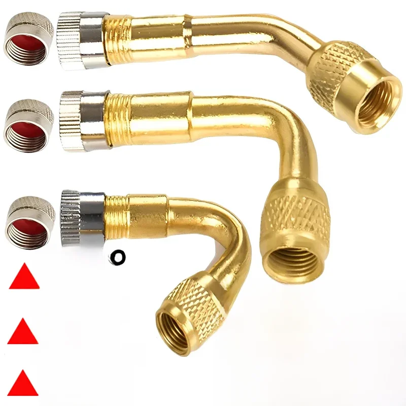 AliExpress 3X Car Tyre Valves Inflation Extension Tube 45/90/135 Degree Adapter Universal Motorcycle Bike Tyre Valve Connector Accessories