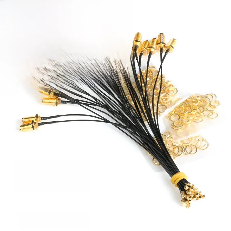 5 szt./2 szt. Przedłużacz IPX UFL do SMA, kabel typu pigtail, adapter SMA żeński do IPX RF, kabel przedłużający 1.13mm IPX do SMA żeński — zdjęcie 2