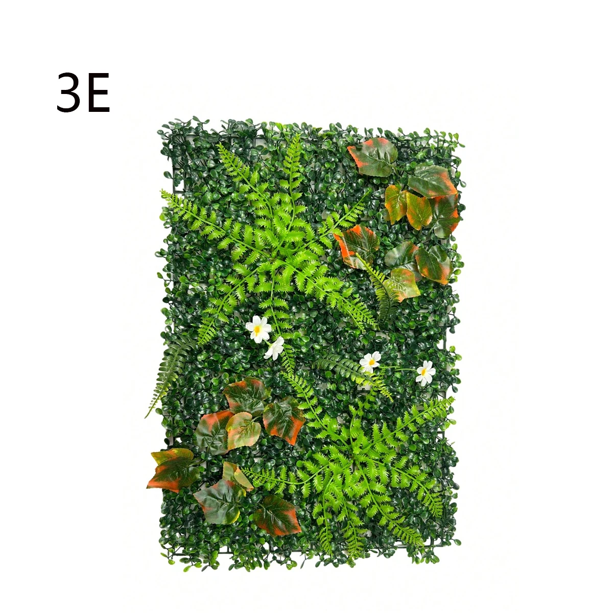 Kunstrasen-Wandpaneel mit Blumen, künstliche Pflanze, Sichtschutz, Heckenschutz, Gras-Hintergrund, grüne Wand, für den Innenbereich, Heimdekoration – Detail 10