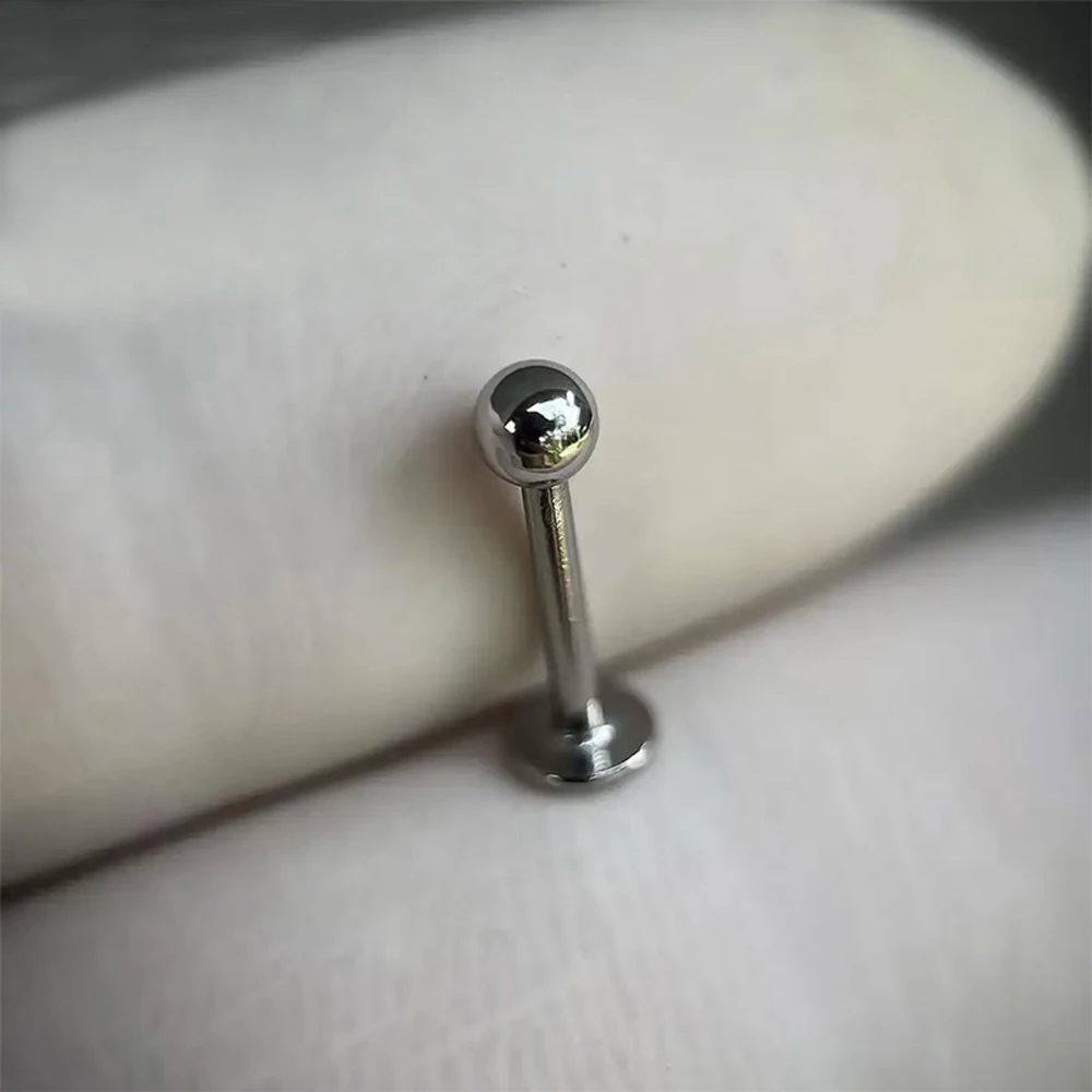 10 Stück ASTM F136 Titan 20G/18G/16G Gewindelose Push-Pin Labret Ohrstecker 2/2,5/3/4mm CZ Knorpel-Ohrring Tragus Nasenstecker Piercing – Detail 6