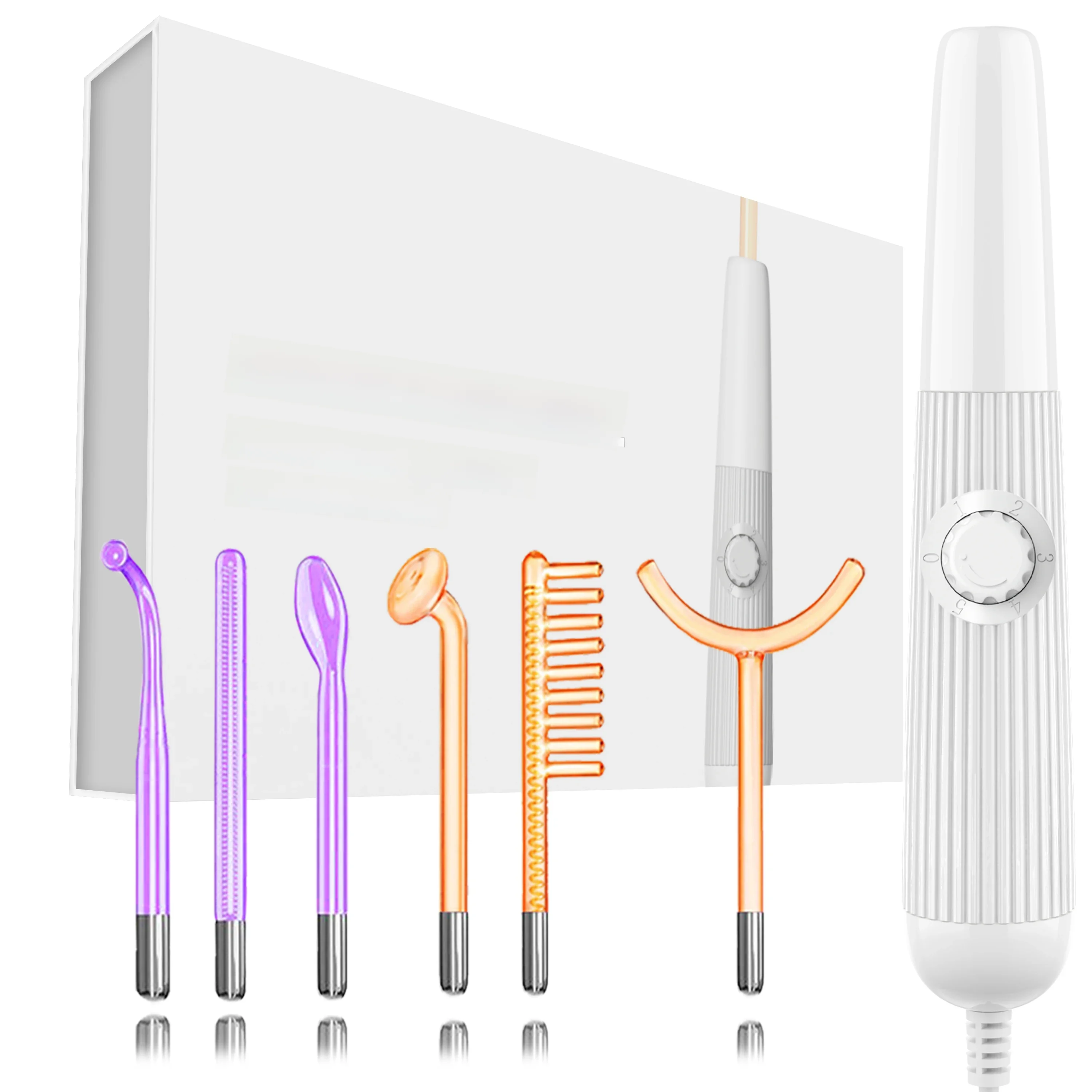 Darsonval Nieuwe hoogfrequente gezichtsmachine Huidtherapie met 6 neon- en argonstokken Verwijder rimpels Acne gezichtstherapiestok - afbeelding 2