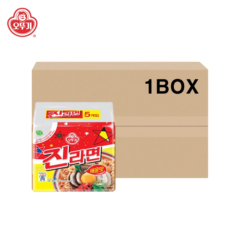 Korean ramen noodle Ottogi Jin Nlive Spicier 120g * 40 Pus 1 Box