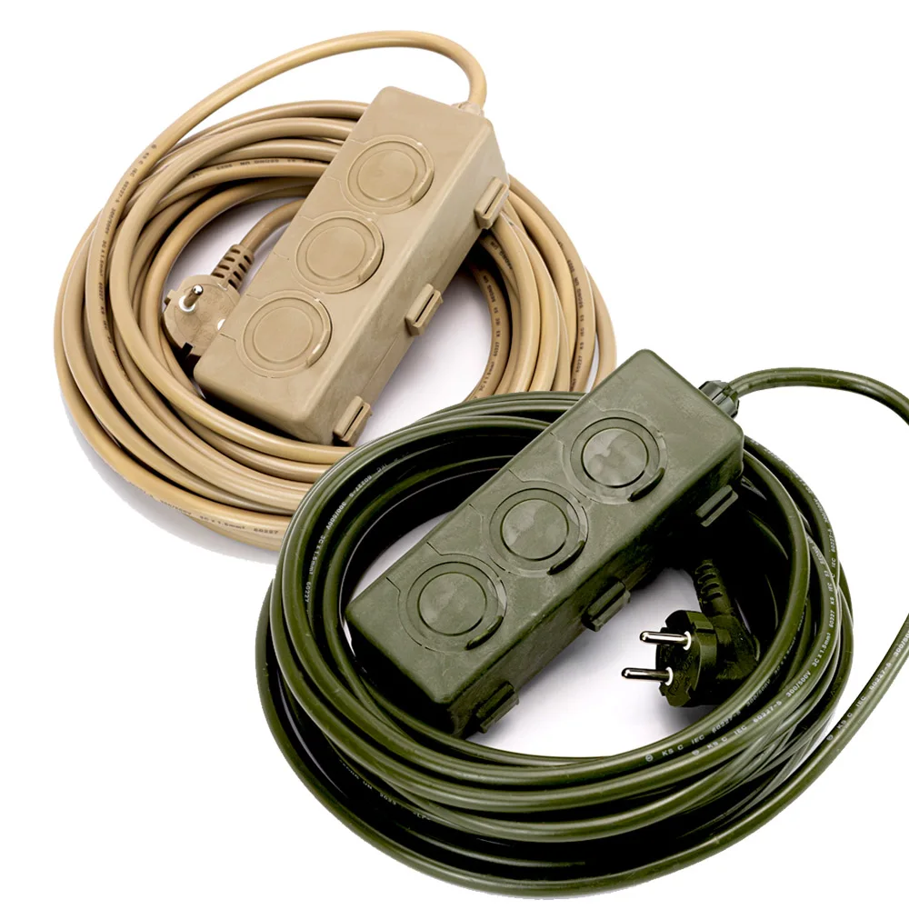 One-stop military emotional camping electric extension line lead line multi-tap 3-round