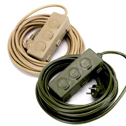 One-Stop Military Sensibility Camping Electric Braiding Ship Lead Wire Power Strip Three-Way