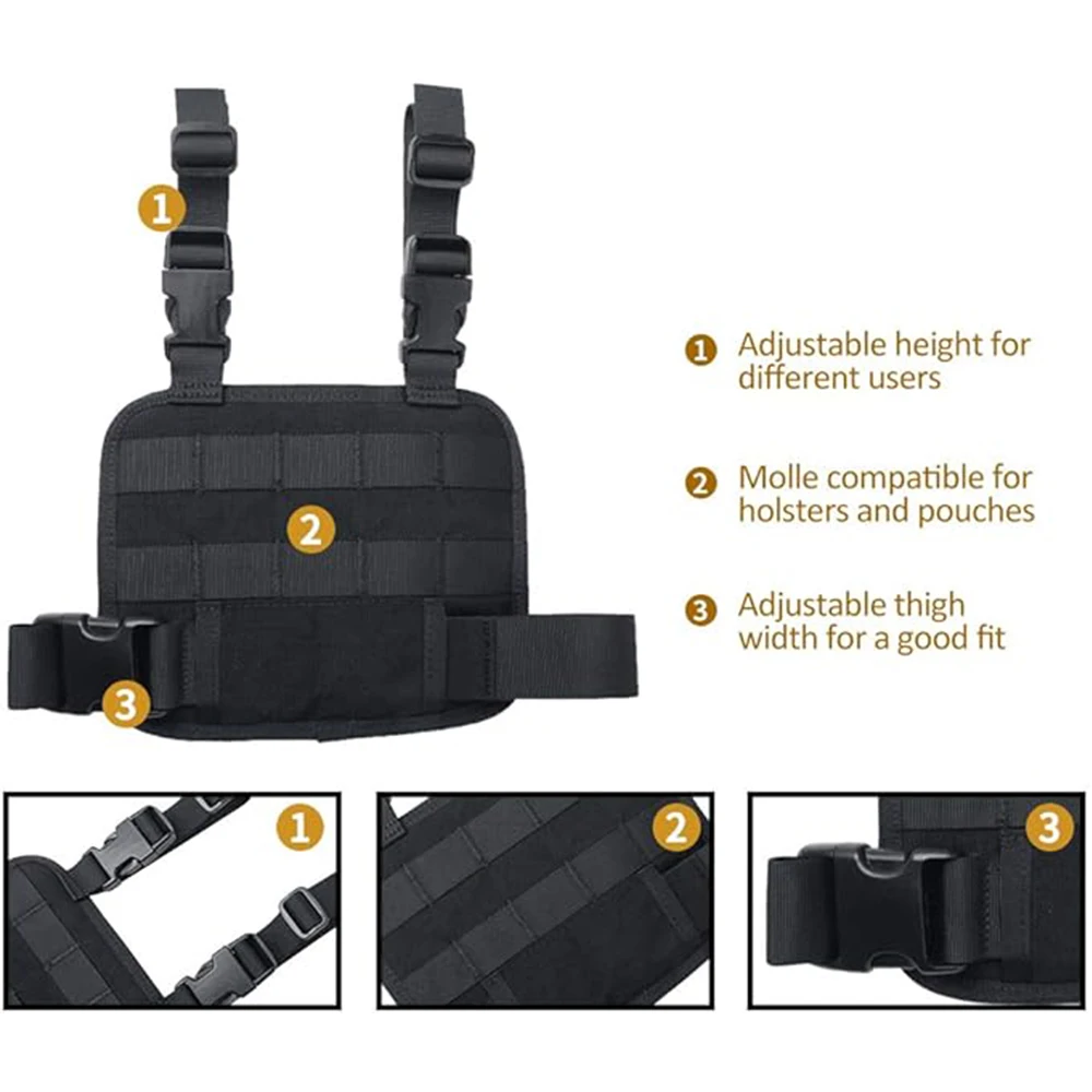 1PC Tactical Leg Equipment Organizing Platform MOLLE Adjustable Drop Leg Panel For Pistol Holster Mag Holster Etc