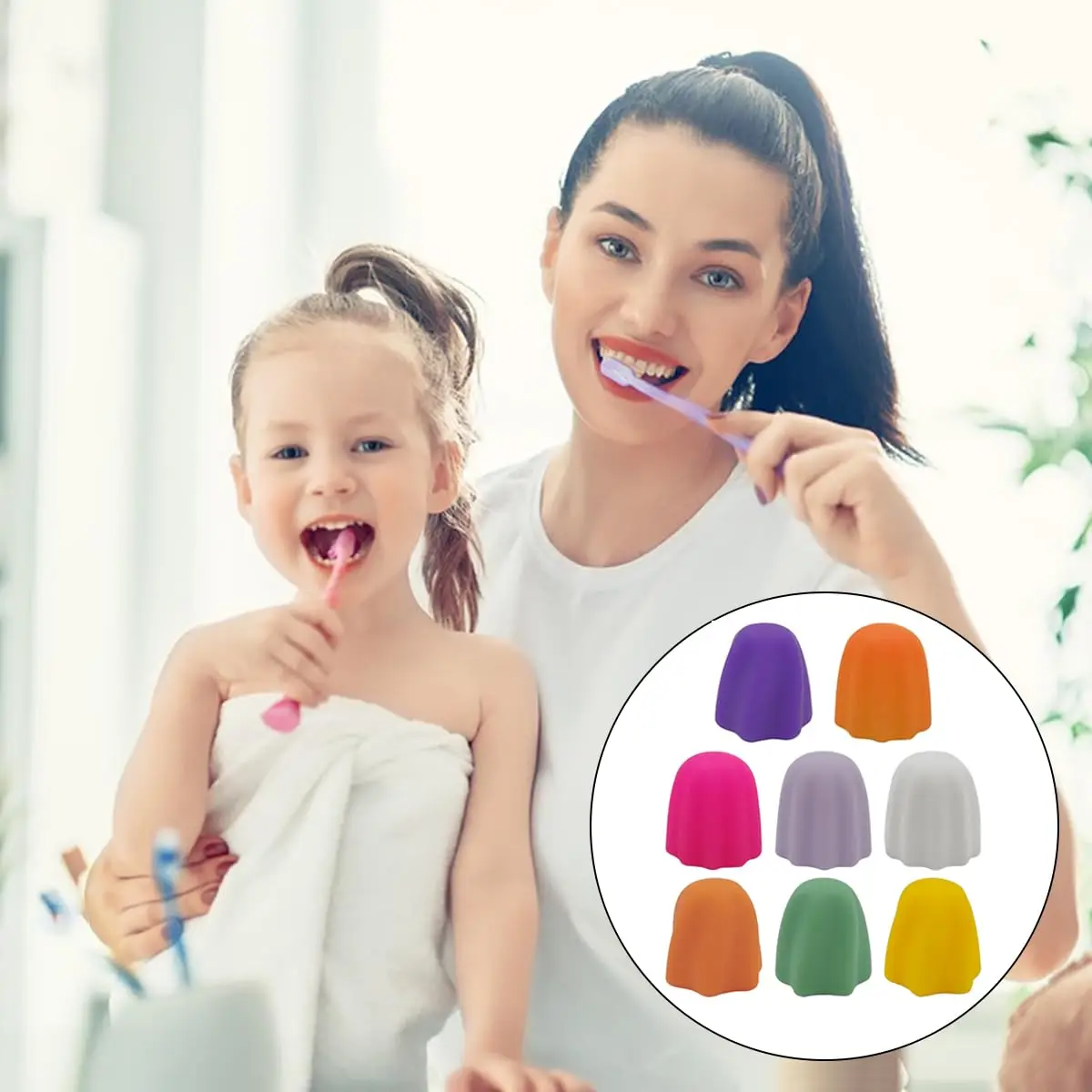 5Pcs Silicone Toothpaste Cap Self Closing Toothpaste Cap Mess-Free Toothpaste Dispenser Squeezer for Children and Adults