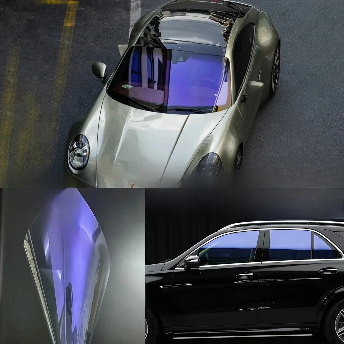 Paarse Kameleon Film High Definition Window Tint Film Hoge Isolatie Voorruit Tint Kameleon Tint Film Voor Autoruit - afbeelding 2