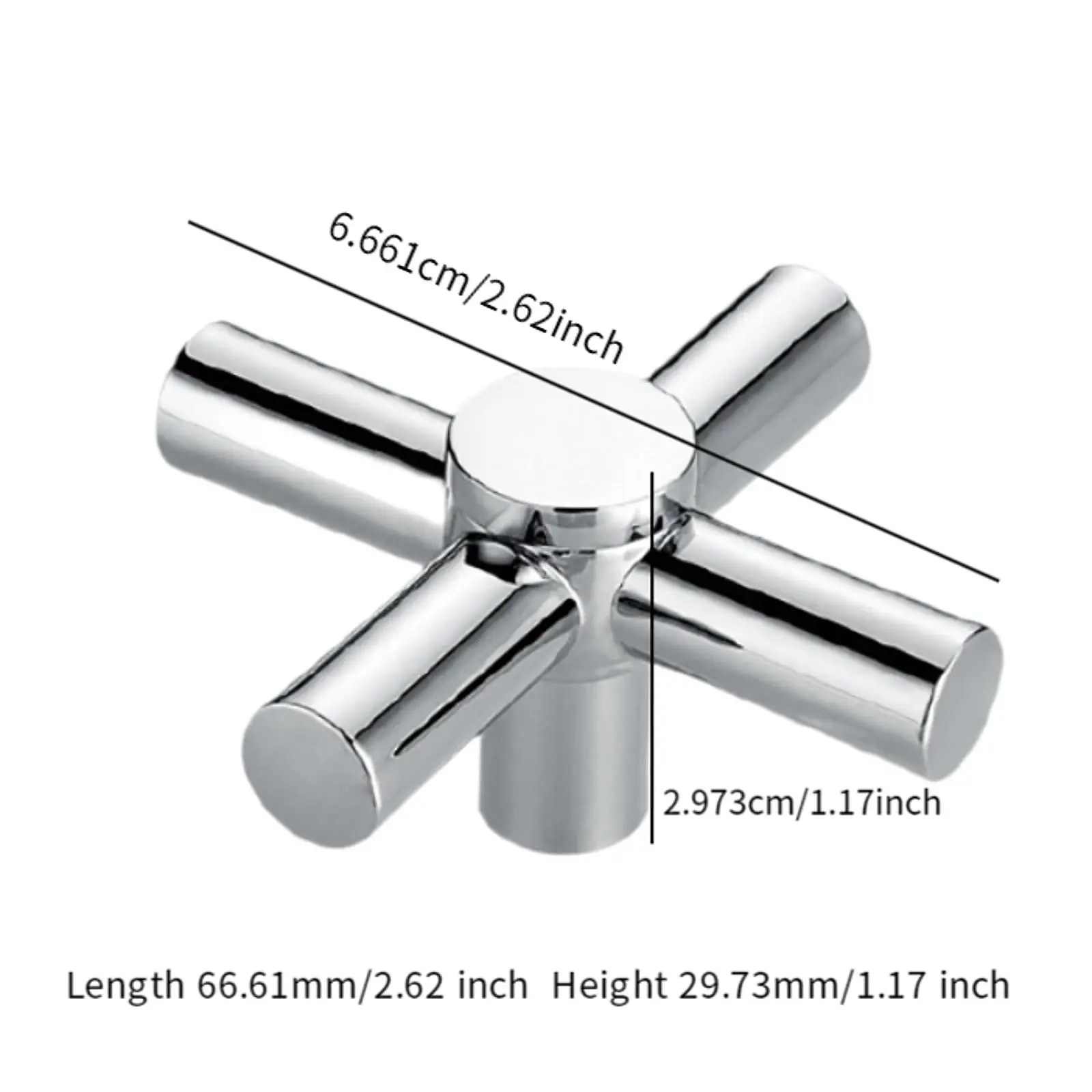 ที่จับก๊อกน้ํา CROSS ARM TAP Handle ติดตั้งอะไหล่ทดแทนก๊อกน้ํา KNOB สังกะสีอัลลอยด์สําหรับห้องครัวอ่างอาบน้ํา Washroom
