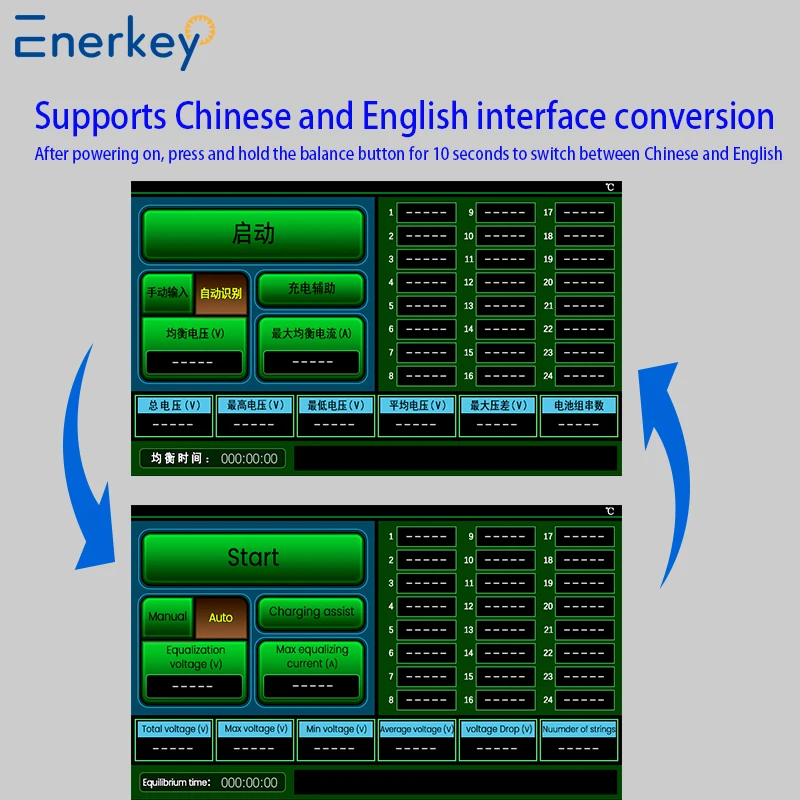 Imagem -06 - Enerkey-equalizador Inteligente Automático Carga Descarga Balanceador para Li-ion Bateria Lifepo4 Instrumento de Reparação 2s24s 7a