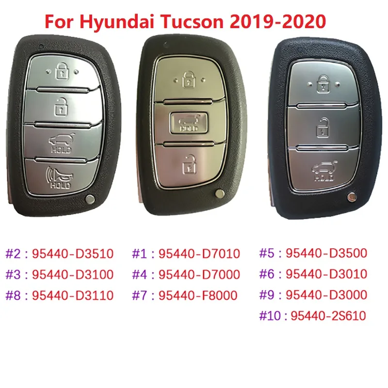 Para Hyundai Tucson 2019-2020 llave inteligente número de pieza 95440-D7010 95440-D3510 95440-D3000 D7000 D3500 D3010 D3110 2S610 D3100 F8000