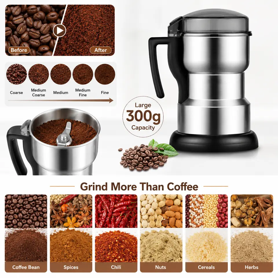 MOLINILLO DE CAFÉ ELÉCTRICO 300G