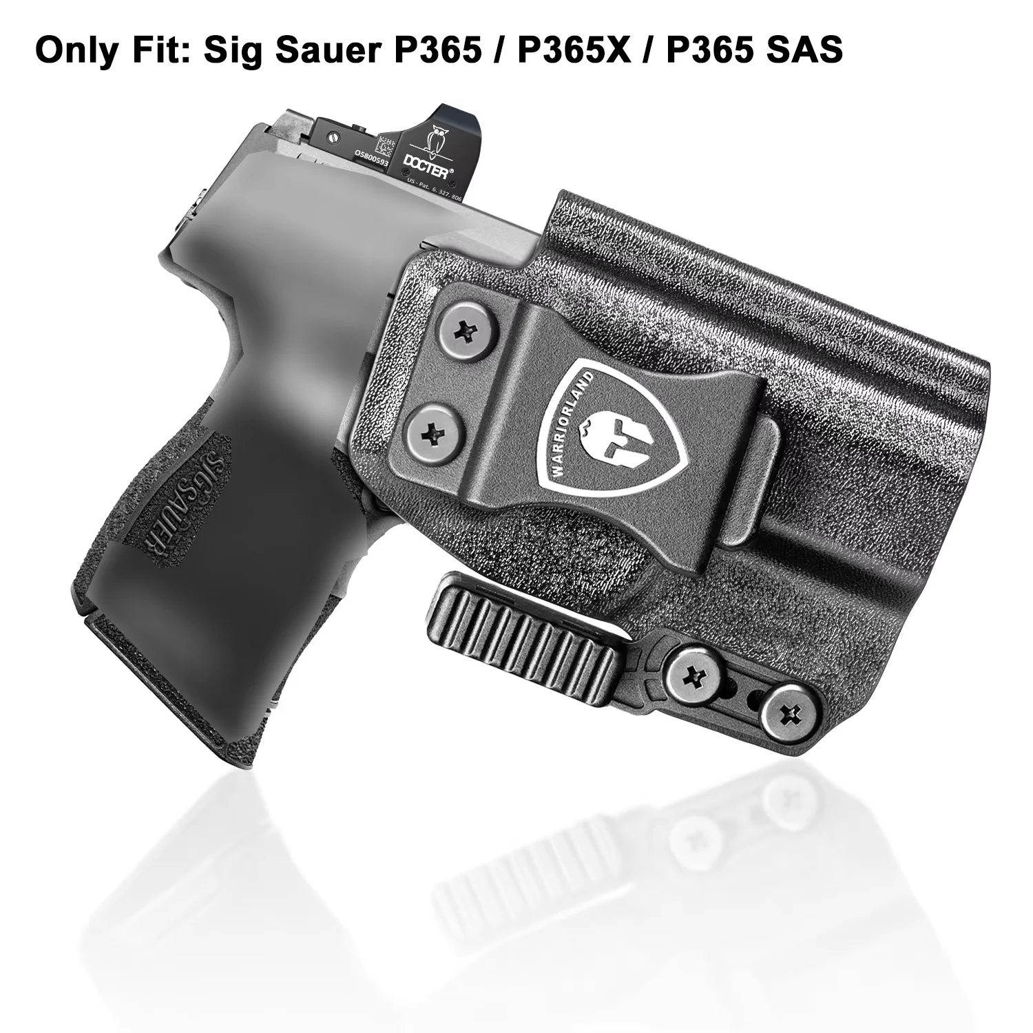 

Sig P365 Holster IWB Kydex Holster Fit: Sig Sauer P365 / P365X / P365 SAS Pistol Inside Waistband with Claw Optic Cut Right Hand