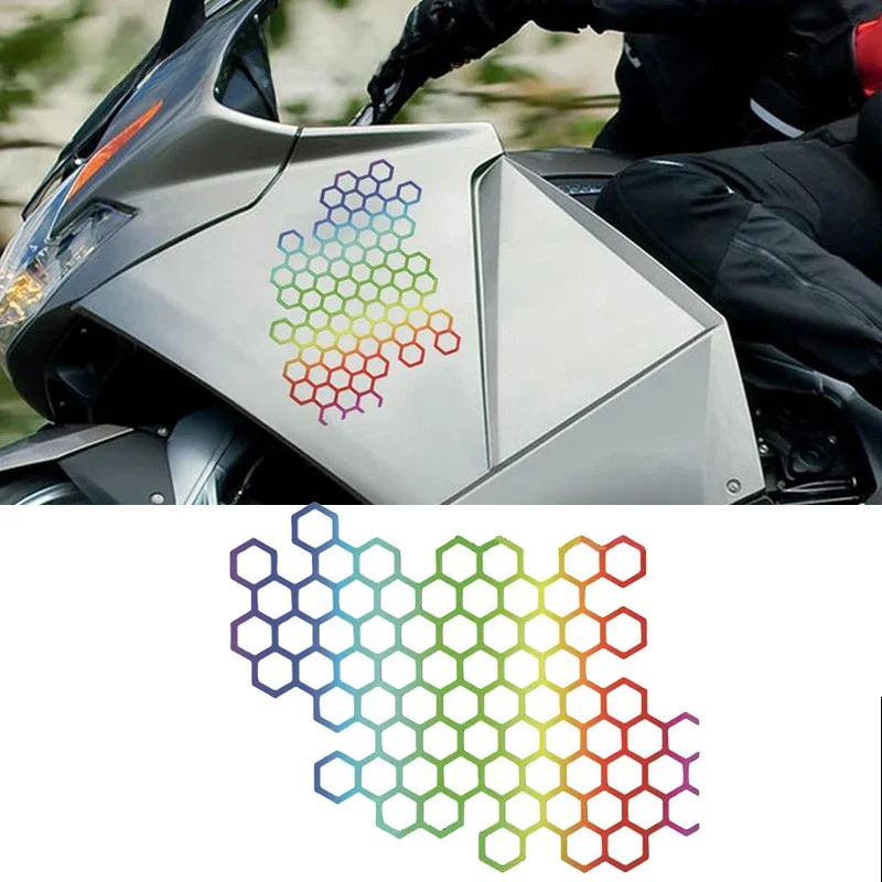 AliExpress SEAMETAL Honeycomb Motorcycle Oil Tank Stickers For Motorcycles Scooter Electric Bicycle Decorative