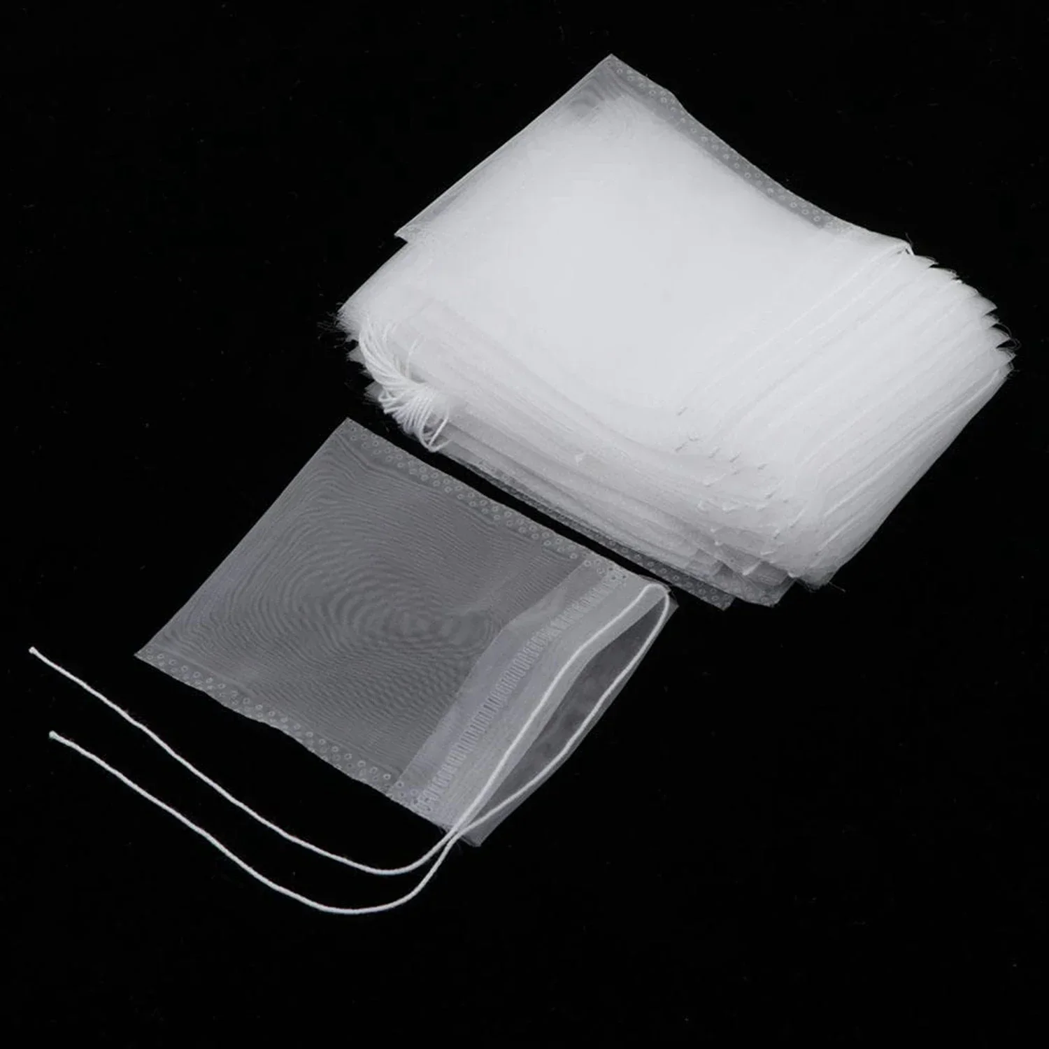 Sachets de thé jetables transparents, 50/100 pièces, sachets filtrants pour infuseur à thé avec ficelle, sachets de thé à épices en Nylon de qualité alimentaire