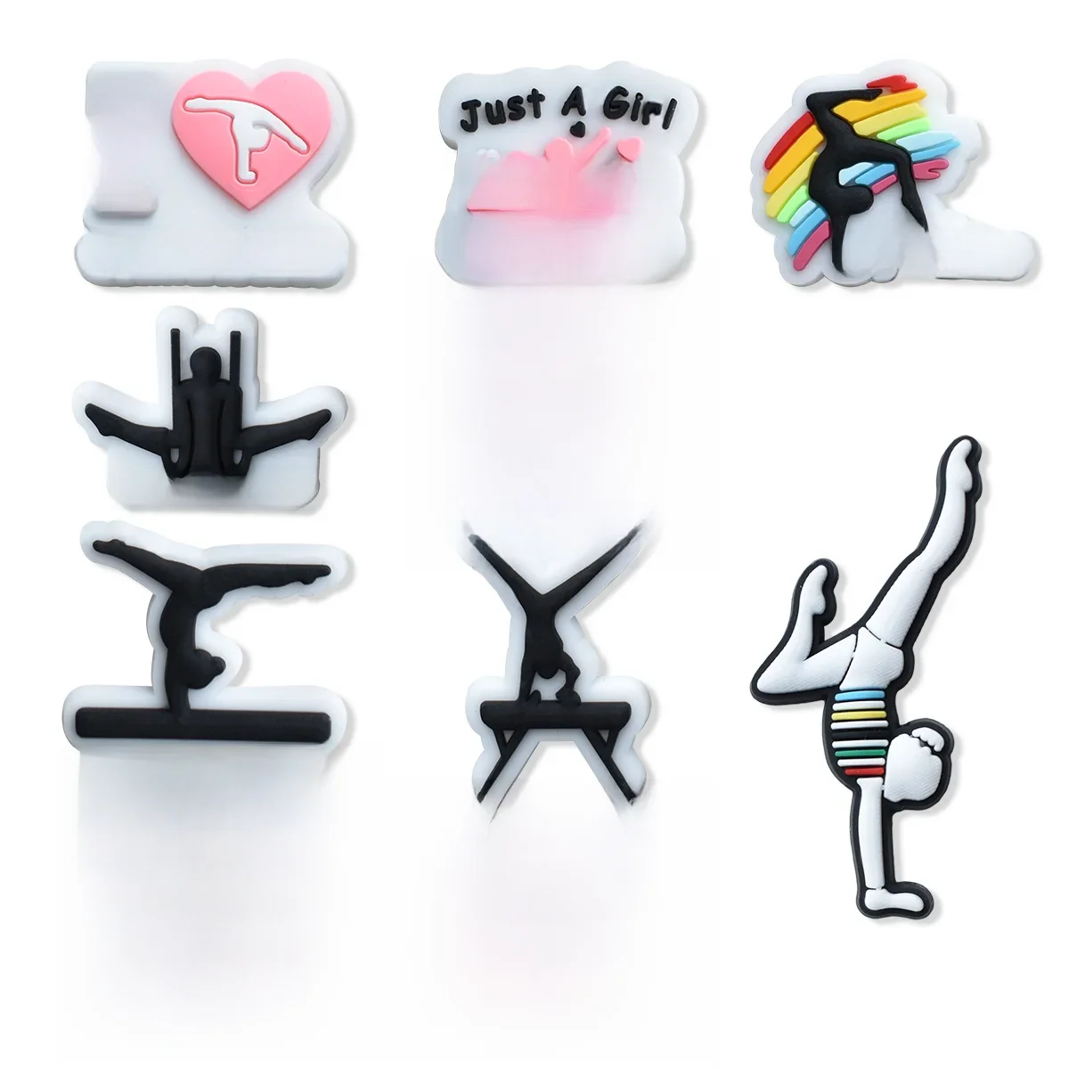 Breloques de chaussures de gymnastique en PVC, 1 pièce, pour Crocs, Badge de bricolage, sabots pour femmes, boucle, épingles pour enfants, décoration, accessoires de chaussures en jean, cadeau de noël