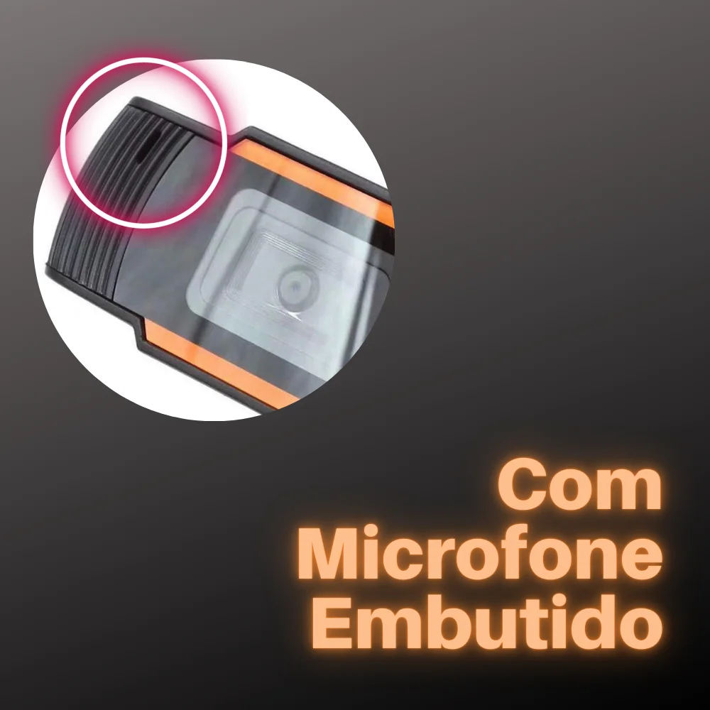 Webcam Full Hd Foco Automático Microfone Chamadas de Vídeo Mini Câmera Computador / Transmissão De Vídeo