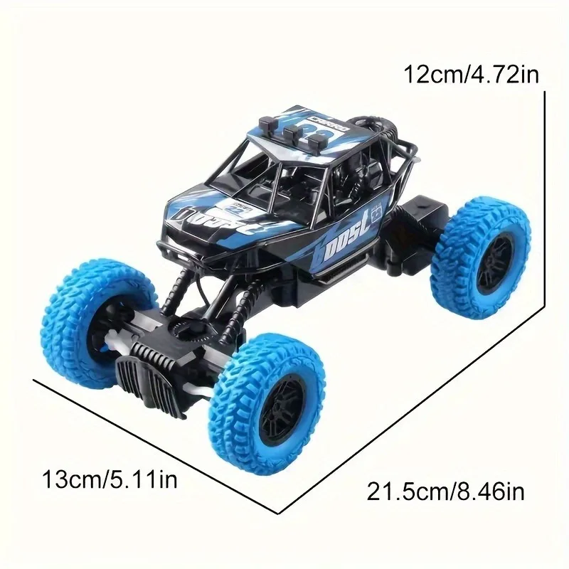 Remote Control Off-Road Crawler High-Speed Racing with Flashing, All-Terrain Tires & Steering Wheel - Rechargeable