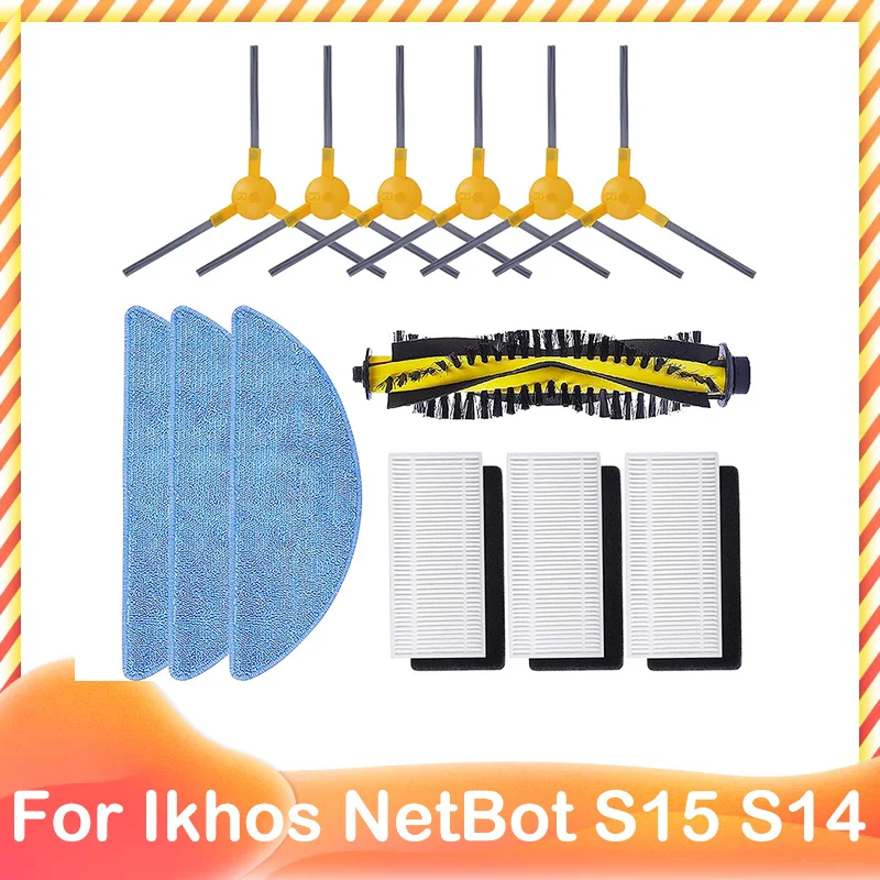 For Ikhos NetBot S15 S14 Mamibot Exvac660 Neatsvor X500 Hepa Filter Mop Cloth Main Side Brush Replacement Packs Robotic Cleaner