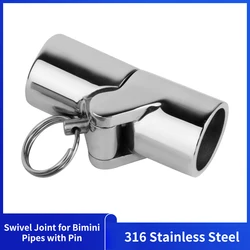 316 Stainless Steel Folding Swivel Coupling Tube Pipe Connector Boat Hardware Marine Pipe Bimini Tops Fitting