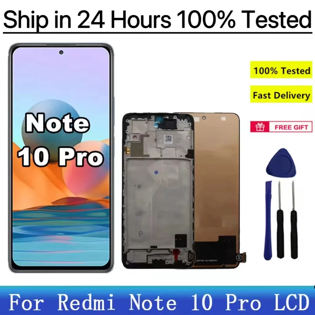 

6.67'' NEW AMOLED LCD For Xiaomi Redmi Note 10 Pro 5G LCD Touch Screen Digitizer Assembly For Redmi Note10Pro5g M2101K6G Display