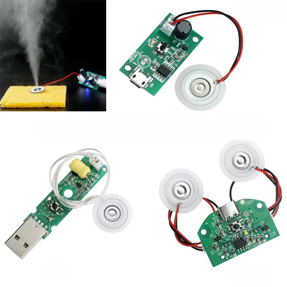 Typ-C USB 5V 20mm 1.5-3W ultradźwiękowy moduł nawilżacza atomizującego DIY nawilżający przetwornik Mist Maker atomizuj gumowy zestaw uszczelek — zdjęcie 2