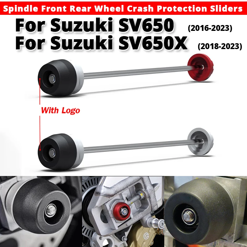 

For Suzuki SV650 SV650X Suzuki SV650 Suzuki SV650X Suzuki-SV650 2016-2023 Spindle Front Rear Wheel Crash Protection Sliders