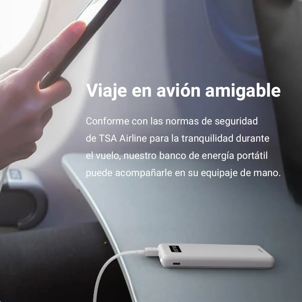 باور بانك محمول أسود 10000 مللي أمبير 37 وات في الساعة شحن سريع 3 منافذ USB وشاشة LED مناسبة لموصلات الهواتف المحمولة والأجهزة اللوحية من النوع C #2