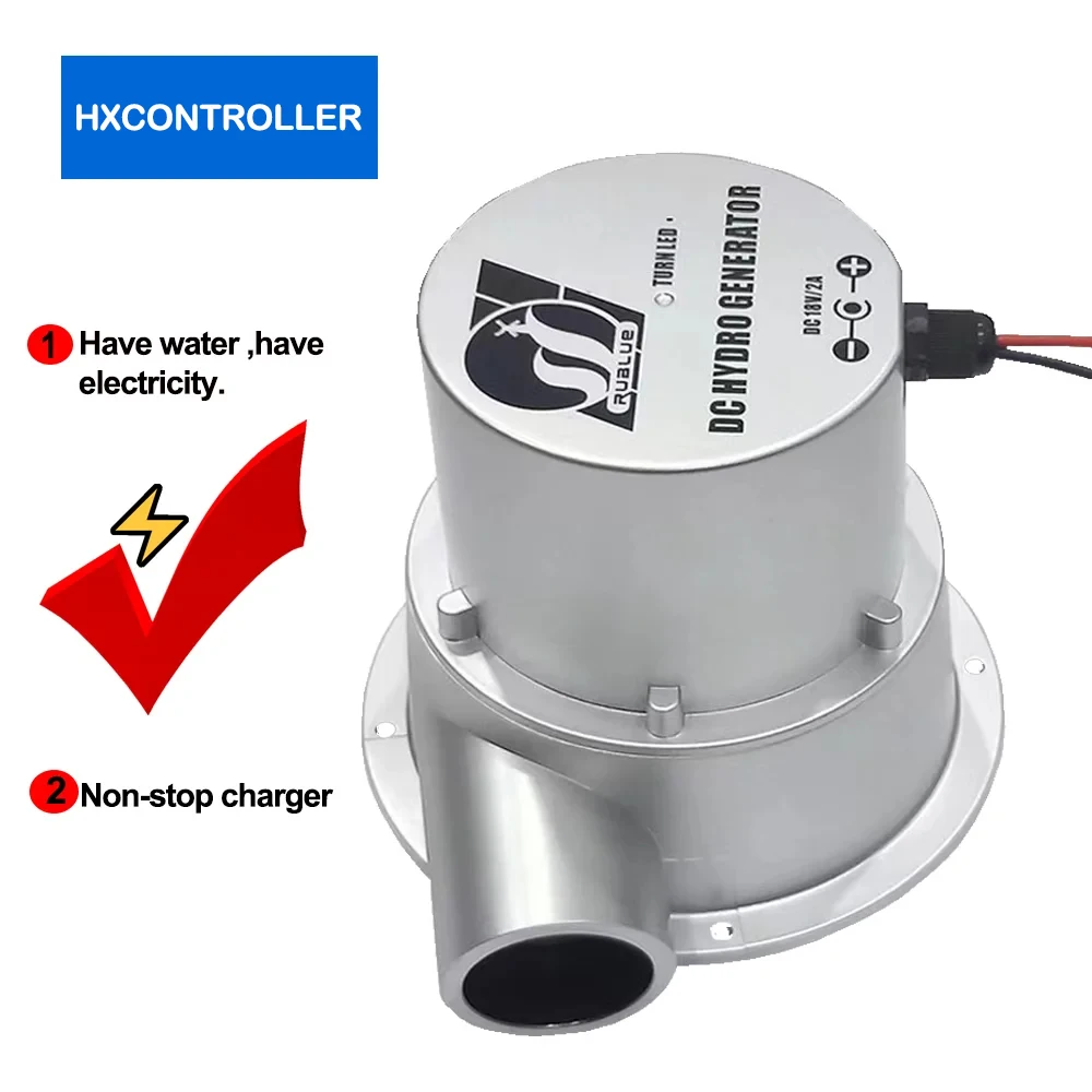 Imagem -03 - Gerador Hidrelétrico Turbina de Água sem Escova dc ac Hidráulica Dínamo Bomba Alternador 12v Bateria 24v 50w