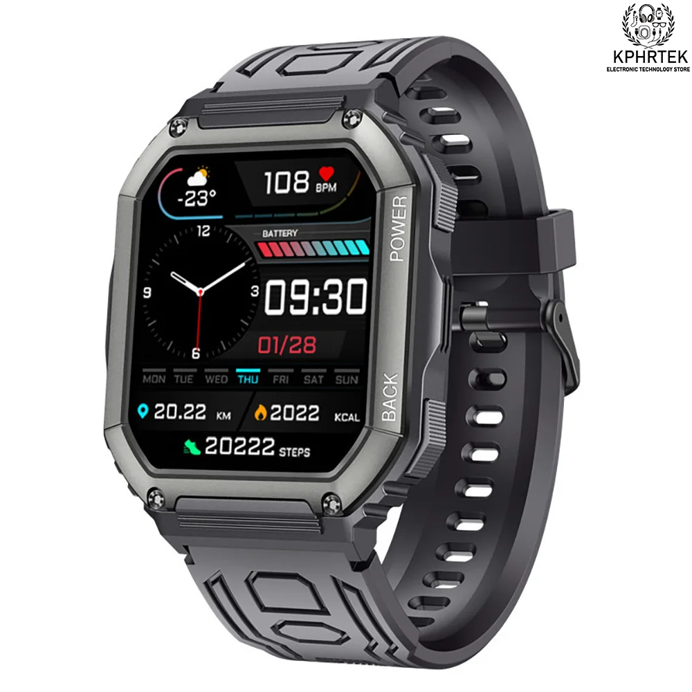 

Новые умные часы KR06, звонки Bluetooth, воспроизведение музыки, пульс, кровяное давление, спорт на открытом воздухе, водонепроницаемость IP67.