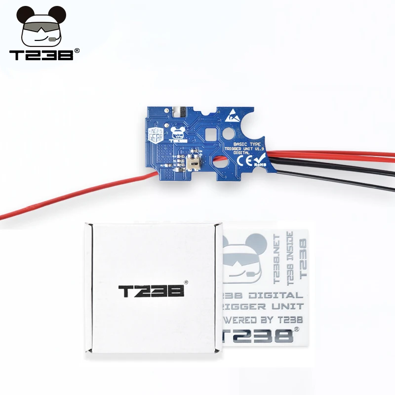 T238 1.9 Mosfet Moudel Digital Trigger Unit Programmable Active Braking Binary Overheat Protect for AIRSOFT Gel Ball Gearbox V2