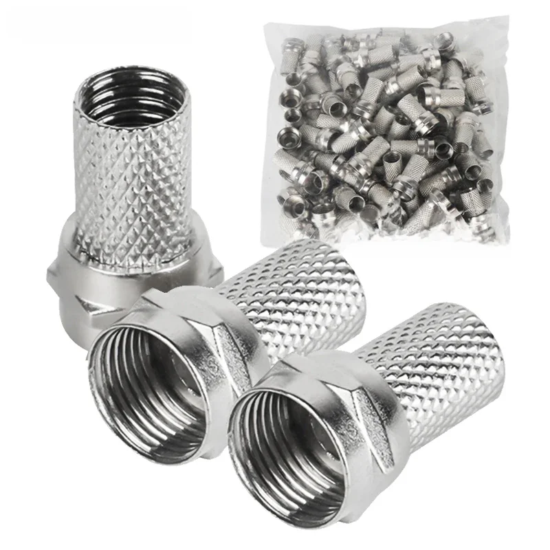 F Tipo Conector de cabo de cobre, Plugues para antena de TV via satélite, Cabo coaxial, Alta