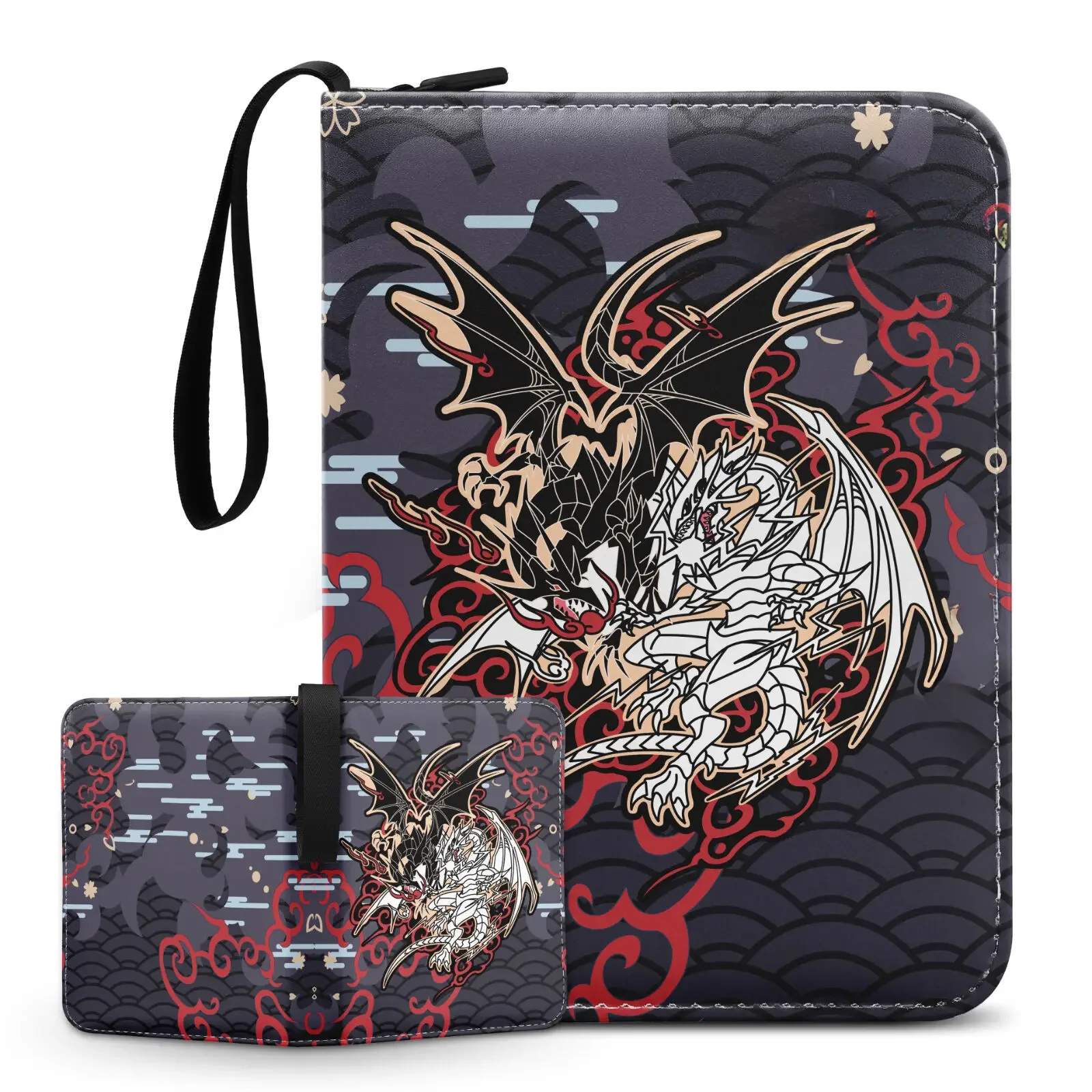 Yugioh TCG gra karciana Binder Yu-Gi-Oh Red-Eyes czarny smok stojak w kształcie karty Album 4-kieszonkowy pojemnik na karty do zbierania handlowa gra karciana — zdjęcie 2