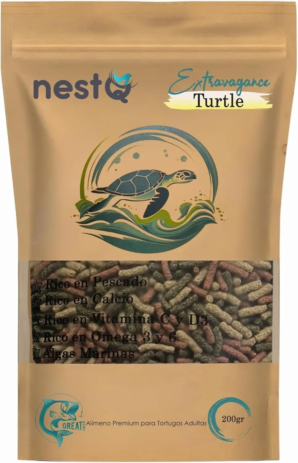 NestQ I feed water and amphibious turtles-food floating in water-Stick carrot flavored food-200 grams