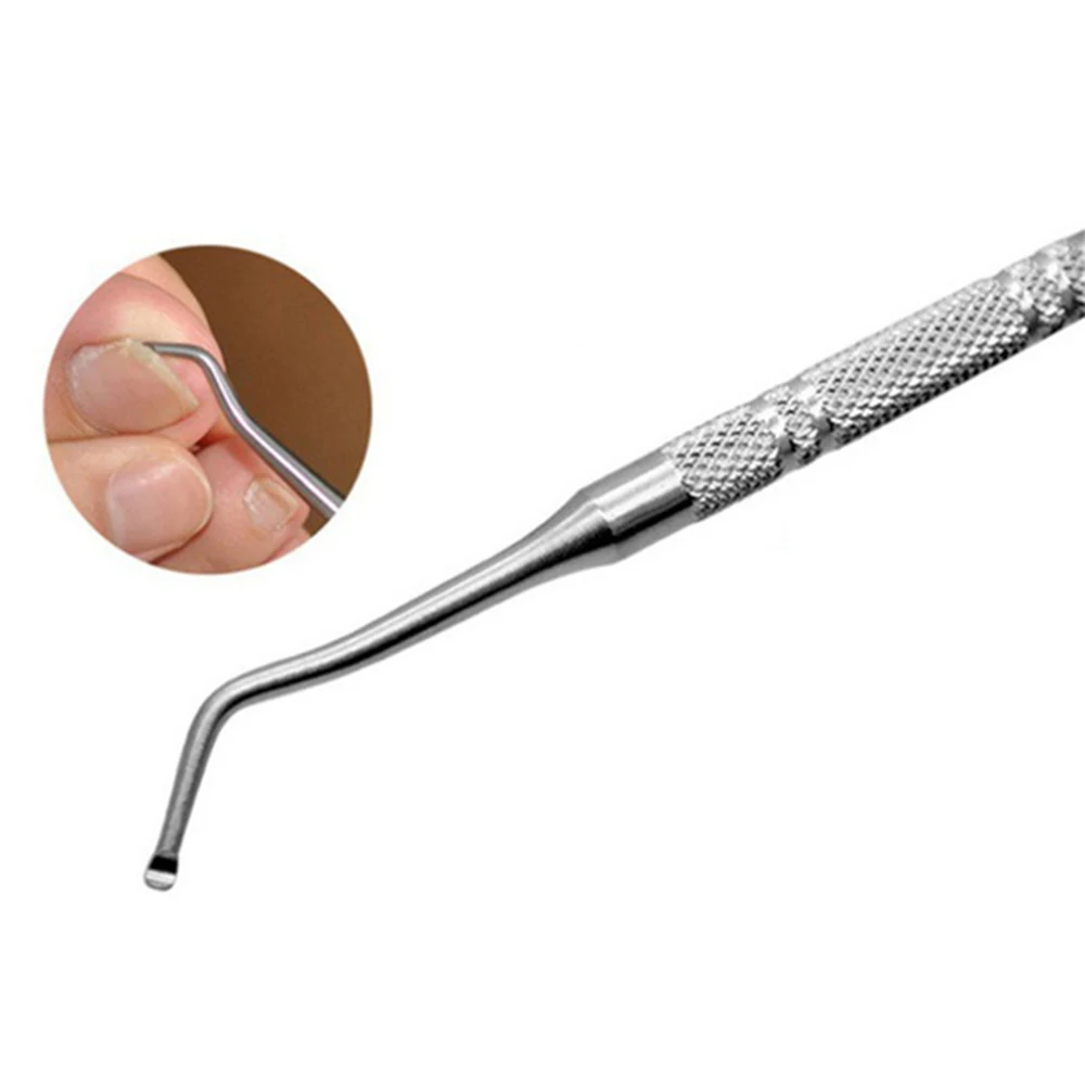 1PC Paronychia Podiatry Pedicure Care Tools Ingrown Toenail File Lifter Double Sided Stainless Steel Nail Care Hook Pedicure