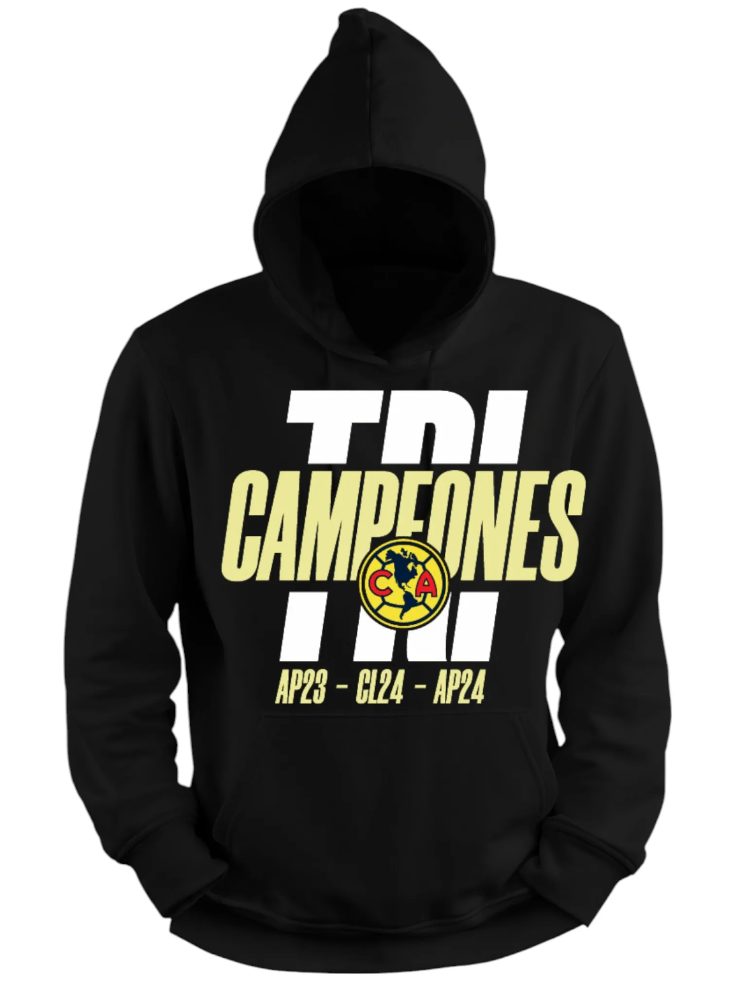 HOODIE sweatshirt america tricampeon AP23 - CL24 - AP24 Champions three-time champions