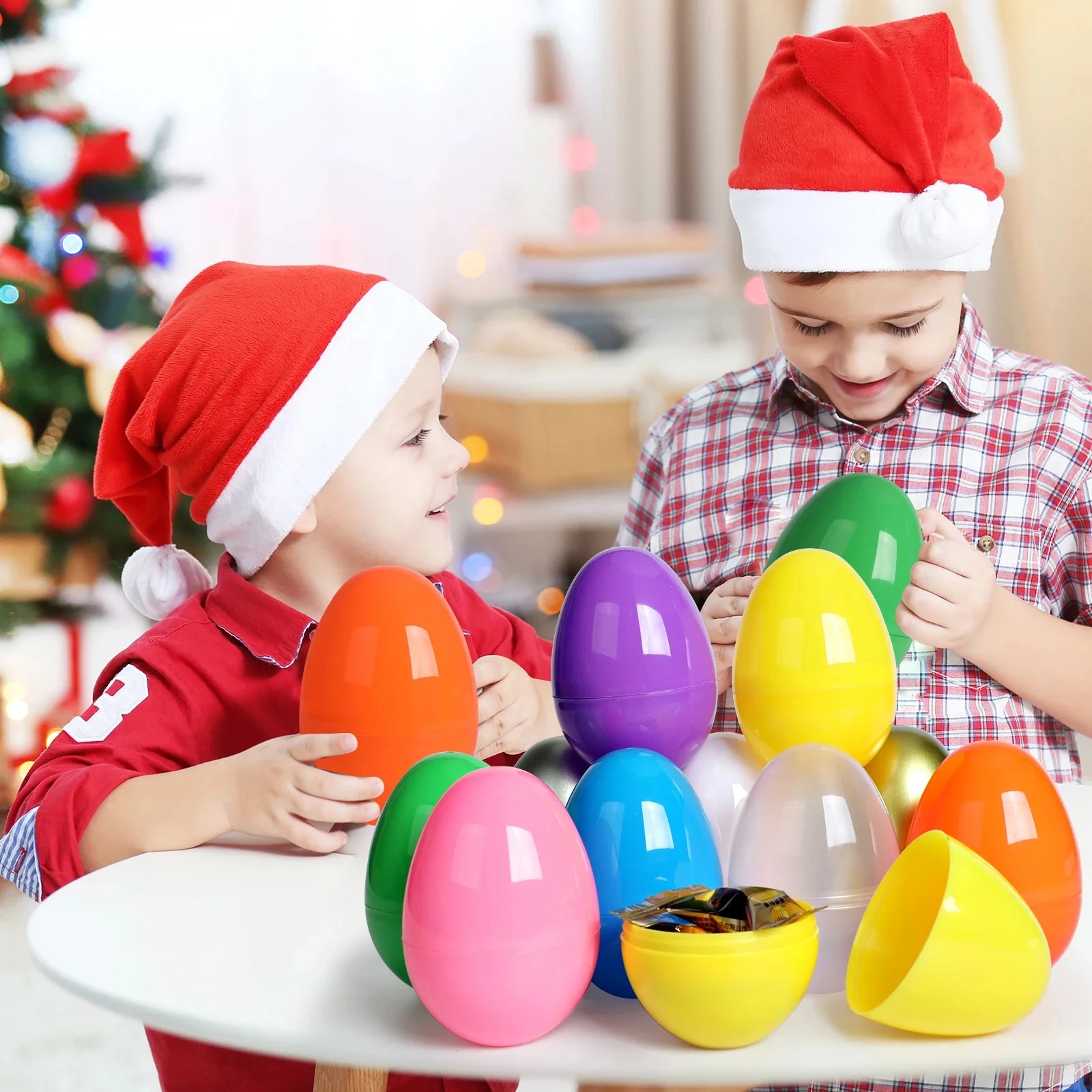 Oeufs de pâques à remplir en plastique, 1 pièce, décoration amusante, ajouter des friandises, décor de fête