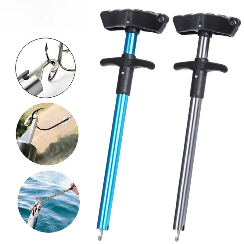 Outil de retrait d'hameçon de pêche, dissolvant de leurre, Tube en aluminium, détacheur de crochet, extracteur d'hameçon Portable