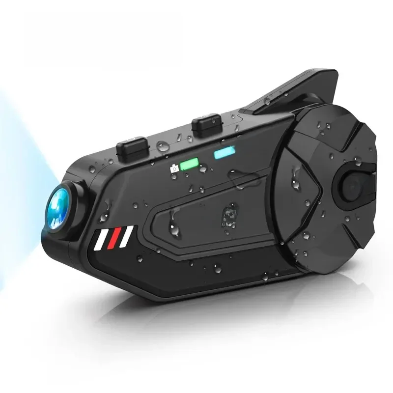 Freedconn R1 Plus Motorfiets Intercom Helm Dash Cam Bluetooth Headsets Handsfree Communicator Video Record 1080P Interphone - afbeelding 2