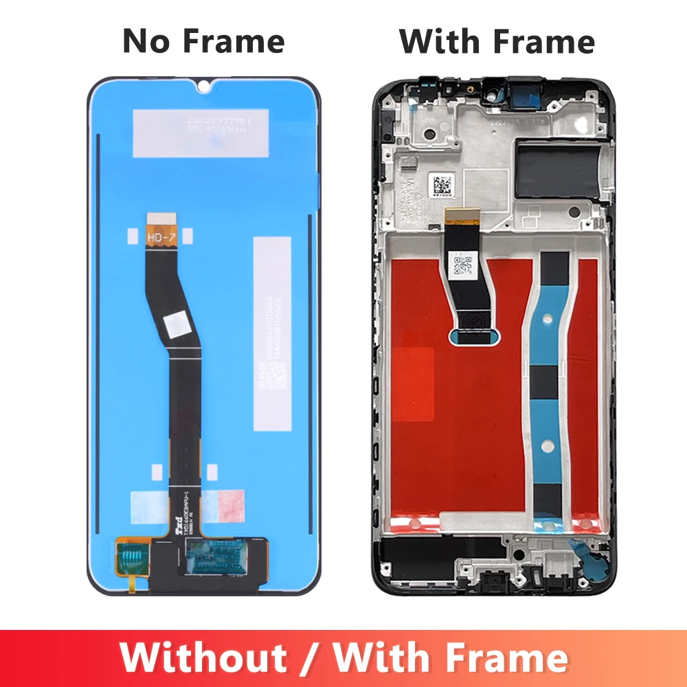 6.75\'\' For Huawei Nova Y70 LCD MGA-LX9 Display Screen Touch Digitizer Assembly For Nova Y70 Plus MGA-LX9N LCD With Frame