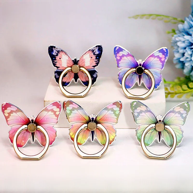 Anneau de doigt de téléphone papillon, support de téléphone portable de luxe, poignée universelle pour Smartphone, support magnétique pour voiture, accessoires, nouvelle collection 2024