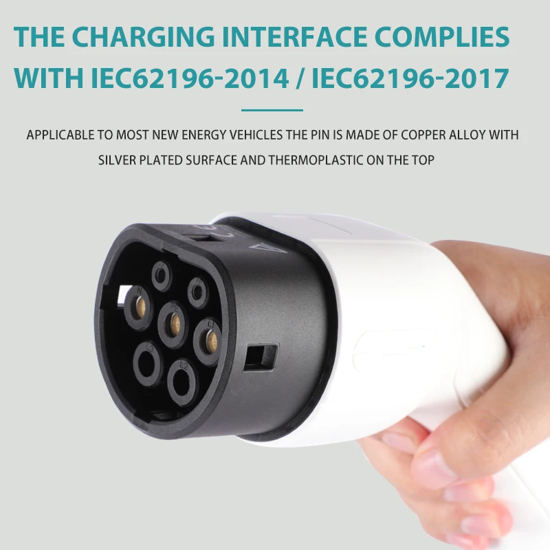 Single Phase 3.5kw Type2 16A 5m Cable Adjustable Charging Current with Touch Screen