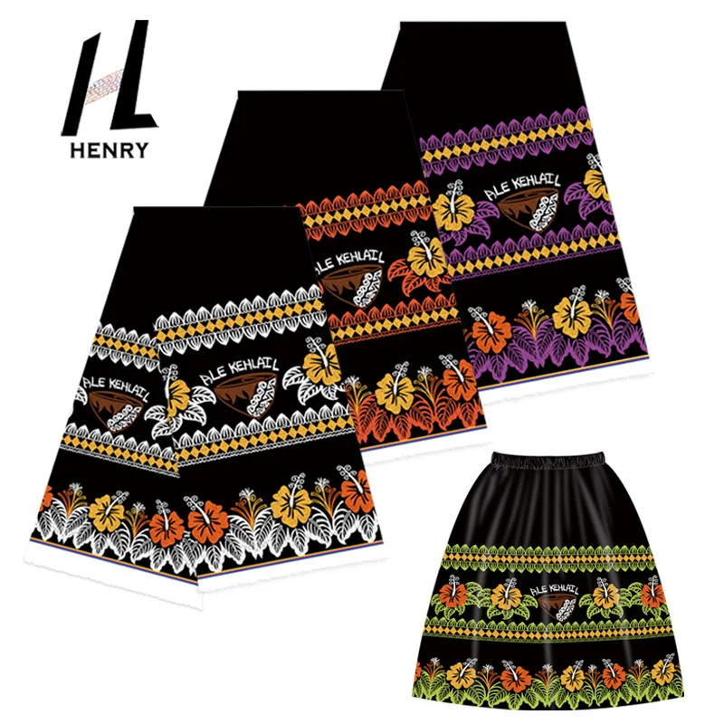 

Wholesale polyester Print island dresses fabric for skirts micronesian polyester fabrics