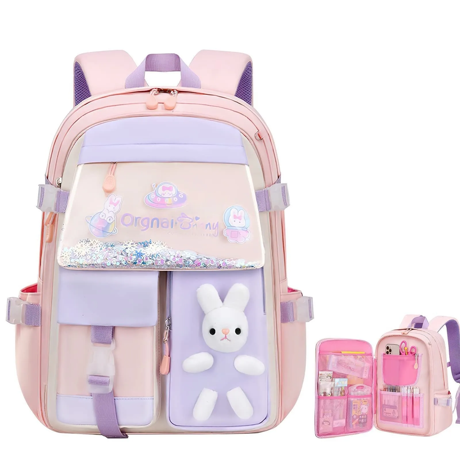 Sac à dos scolaire, sacoche pour ordinateur portable, sac d'école pour enfants (sac à dos de loisirs, sac à dos pour femme, sac à dos de jour, sacoche pour ordinateur portable, ergonomique pour les adolescents et les jeunes filles), sac à dos pour l'école, le cyclisme, les loisirs et les voyages