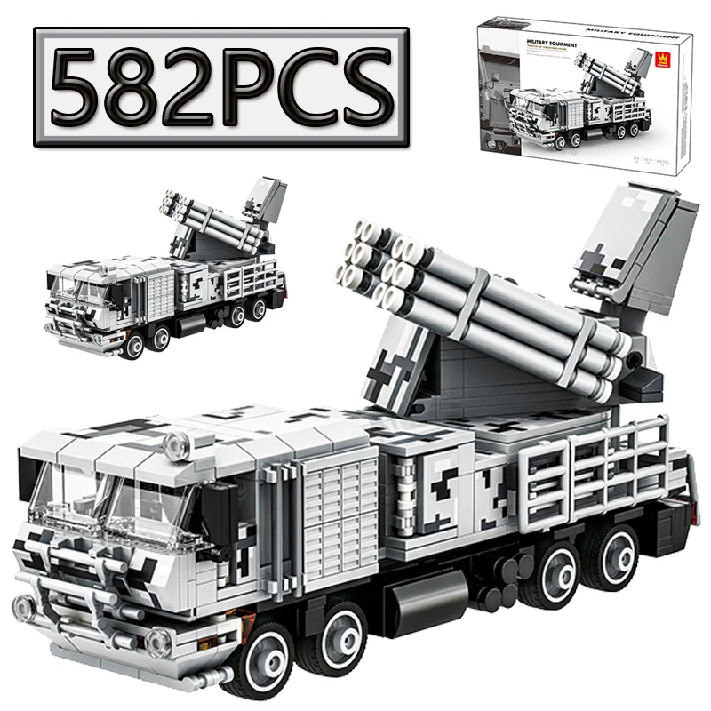 MOC 582PCS Armor SM Air Defense System Car Building Blocks DIY Creative Model Puzzle Toy Birthday Gift
