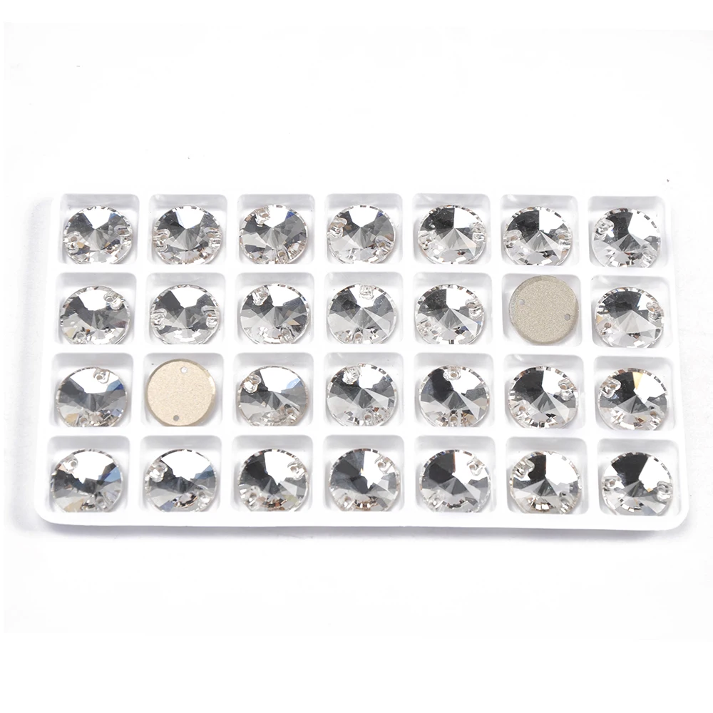 YANRUO 3200 Runde aufnähbare Rivoli-Strasssteine AAAAA Flache Rückseite Kleiderglassteine Nähsteine für Schmuck und Kleidung – Detail 6