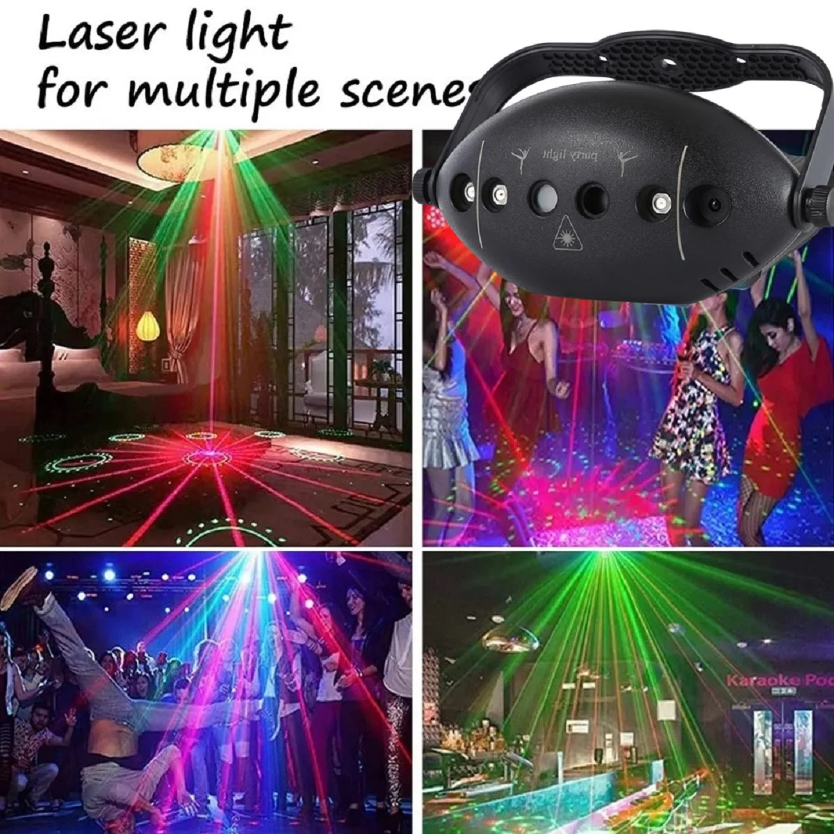 جهاز عرض نمط ديسكو ليزر RGB للحفلات ، إضاءة مسرحية ، حفلة عيد الميلاد ، تأثير النادي الداخلي ، ديكور العطلة ، دي جي #2