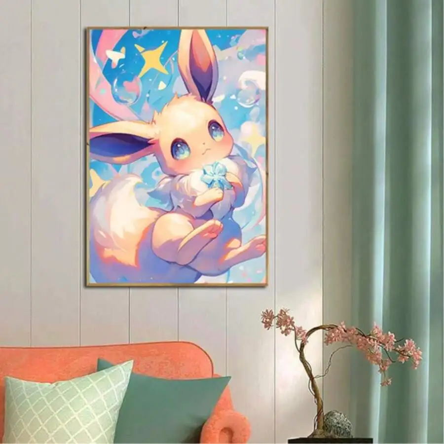 Japanese Anime Pokemon Posters Wall Art Pikachu Bulbasaur Charmander Squirtle Modern Children Room Home Decoration Gift Unframed