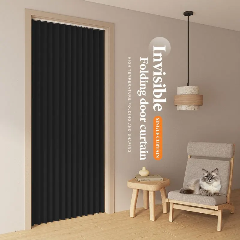 Foldable Door Curtain Mosquito Net Magnetic Closure Screen for Door Insect Proof Ventilation with Hooks for Front Door Patio Doo