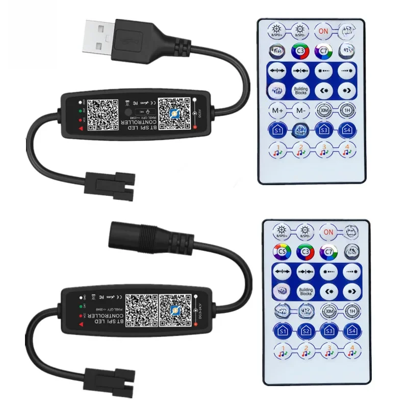 Bluetooth Music RGB LED Controller, Built-in MIC, WS2811, WS2812B, SK6812, 28Key remoto para Smart
